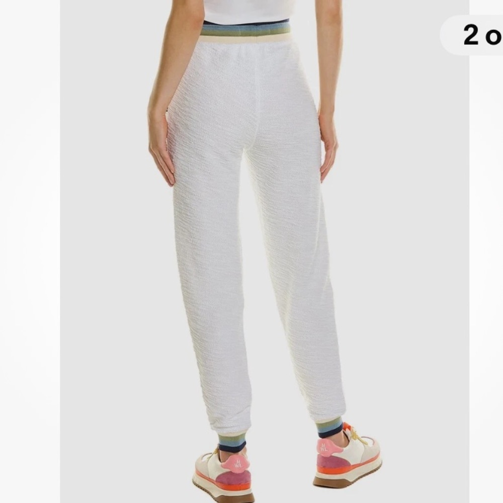 Sol Angeles White Terry cloth joggers size medium - Picture 2 of 6